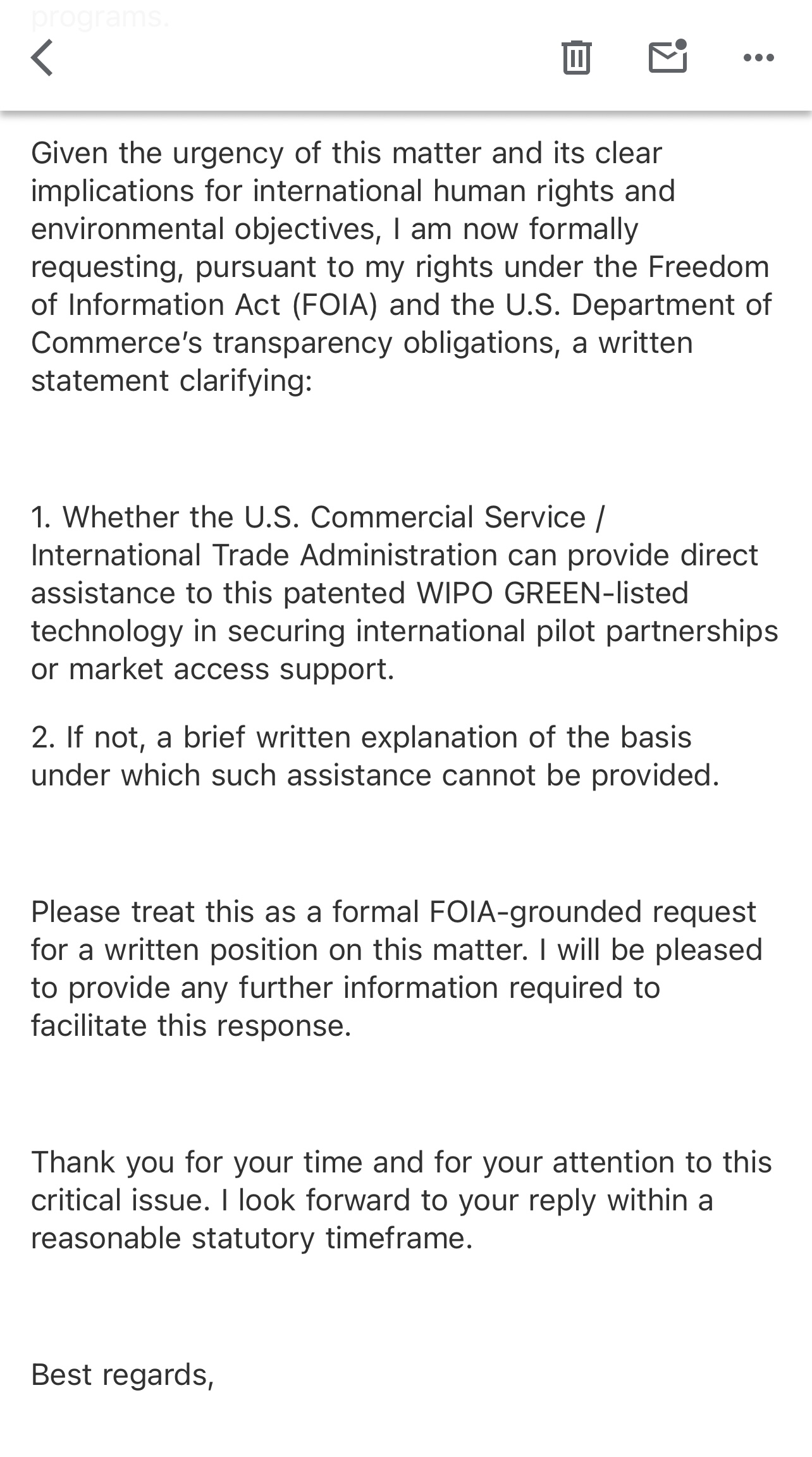 Reminder Email Screenshot 2